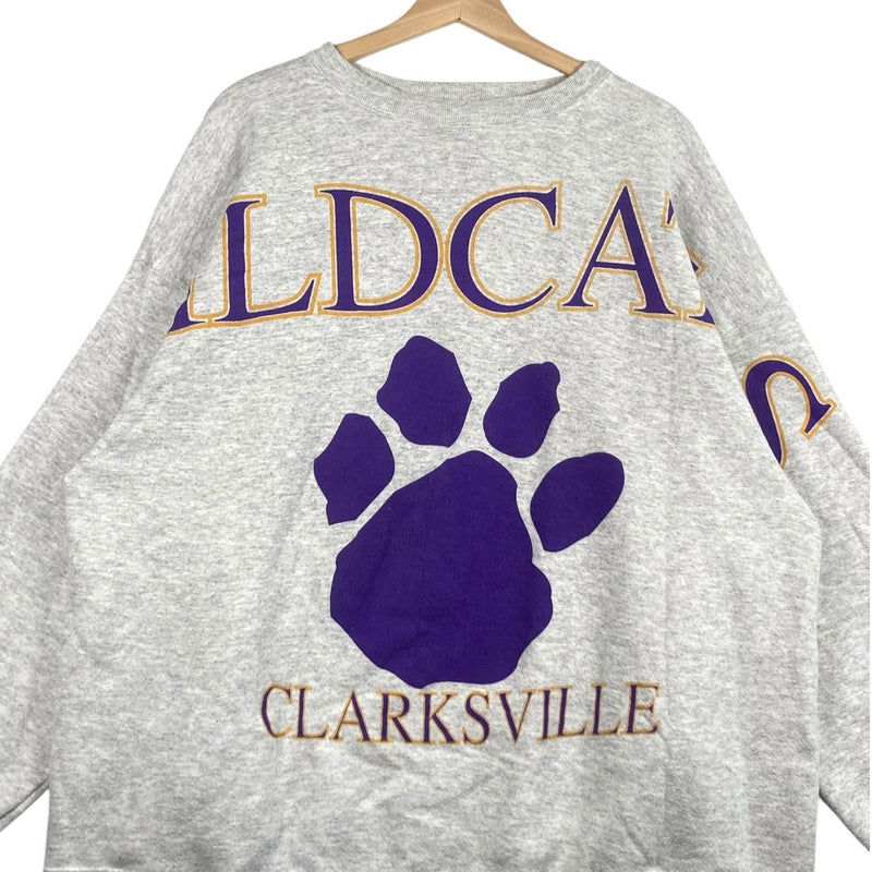 Vintage Clarksville Wildcats Paw Print Crewneck