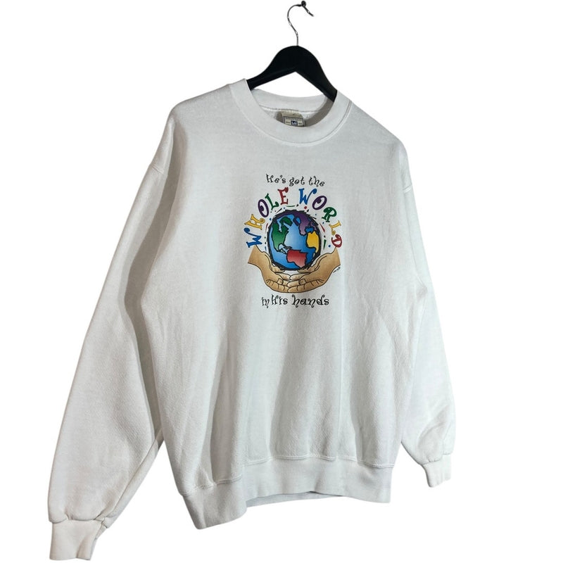 Vintage "Let's Get The Whole World In His Hands" Religious Crewneck