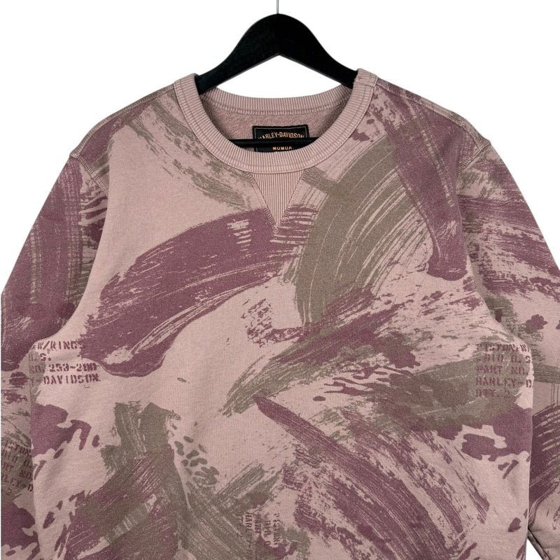 Vintage Harley Davidson Abstract Brushstroke Crewneck