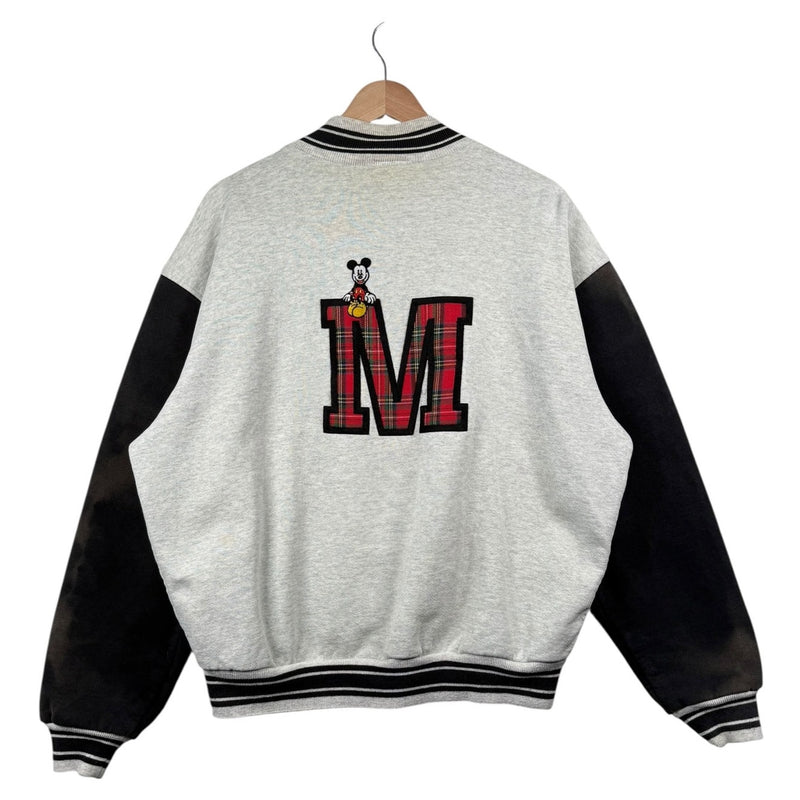 Vintage Mickey & Co Plaid Embroidered Logo Varsity Jacket