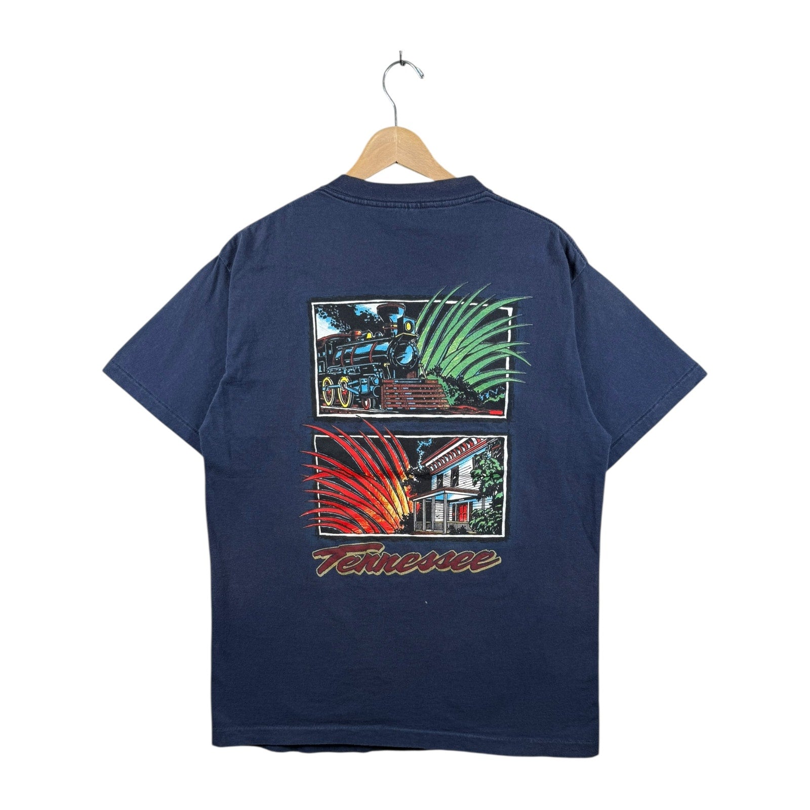 Vintage Tennessee Train House Graphic T-Shirt