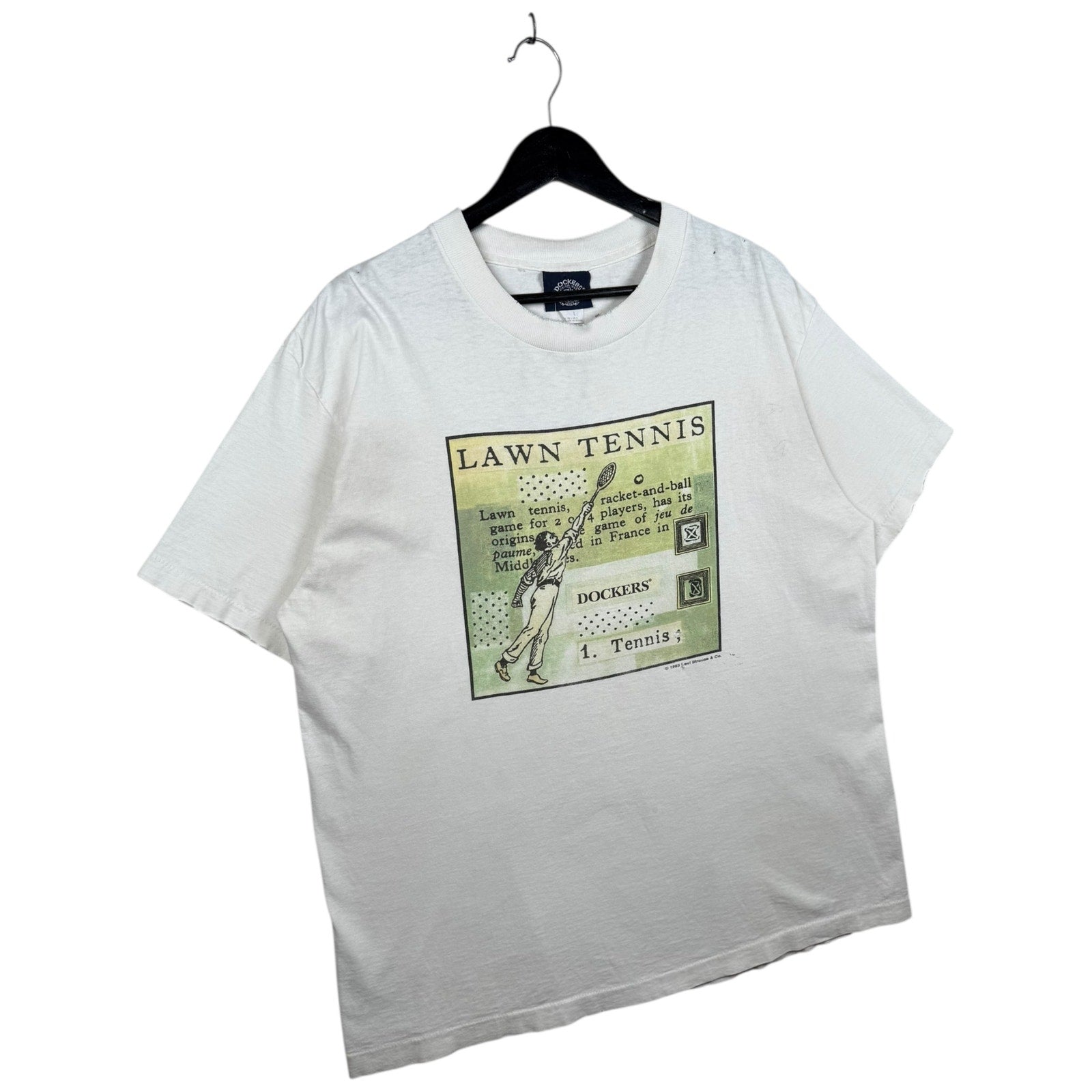 Vintage Dockers Lawn Tennis 90s Graphic T-Shirt