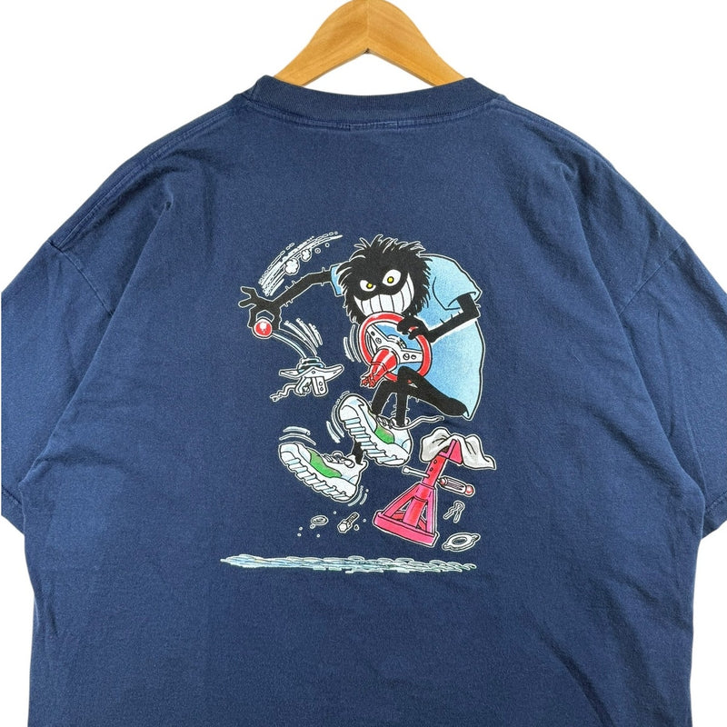 Vintage Flaming Wrench Hot Rod Graphic T-Shirt