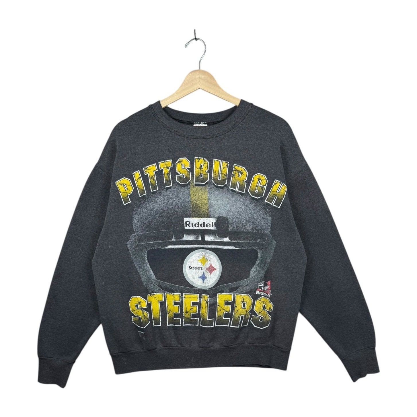 Vintage Pittsburgh Steelers Riddell Helmet Crewneck