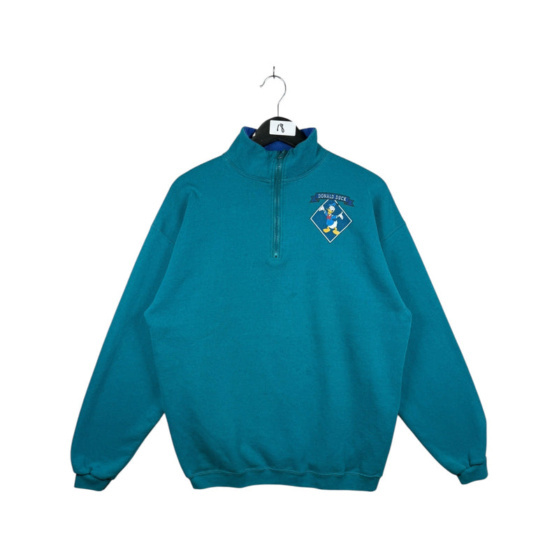 Vintage Disney Donald Duck Quarter Zip Pullover Sweatshirt