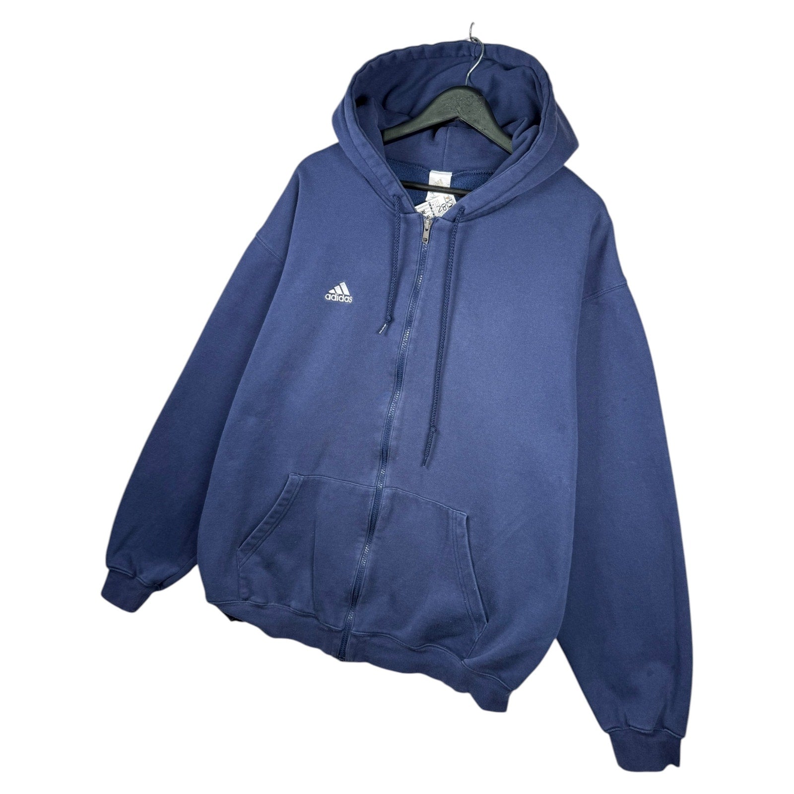 Vintage Adidas Drawstring Full Zip Hoodie