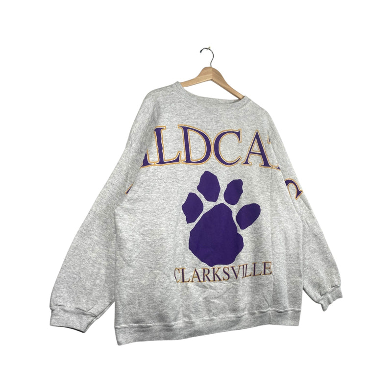 Vintage Clarksville Wildcats Paw Print Crewneck