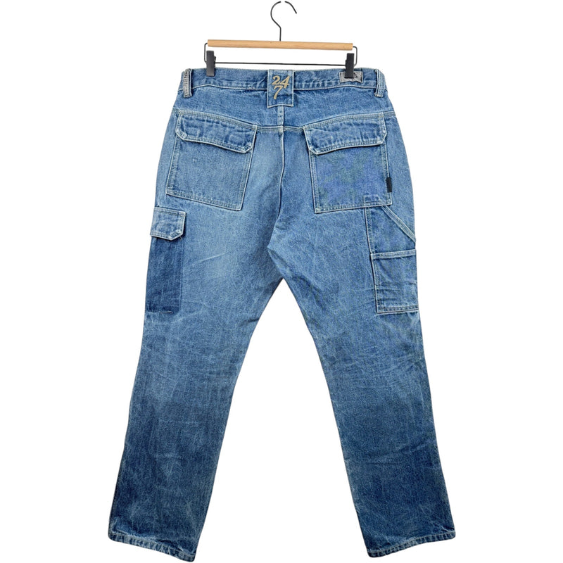 Vintage 24/7 Patched Carpenter Denim Jeans 36x32