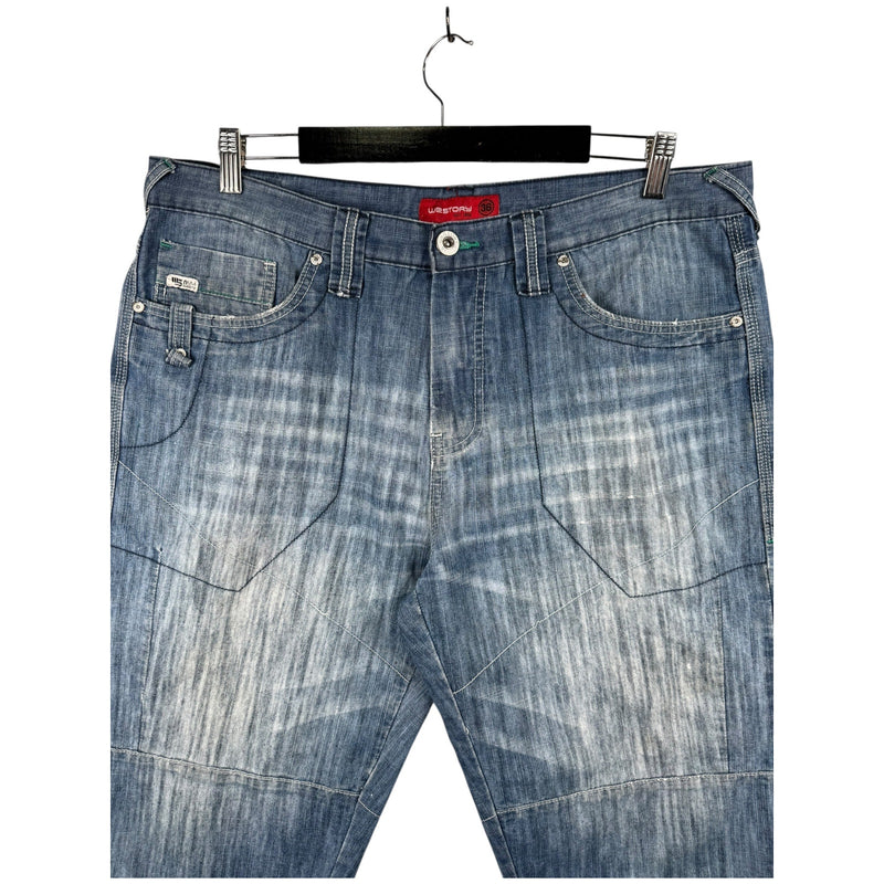 Vintage Westory Utility Denim Shorts 36