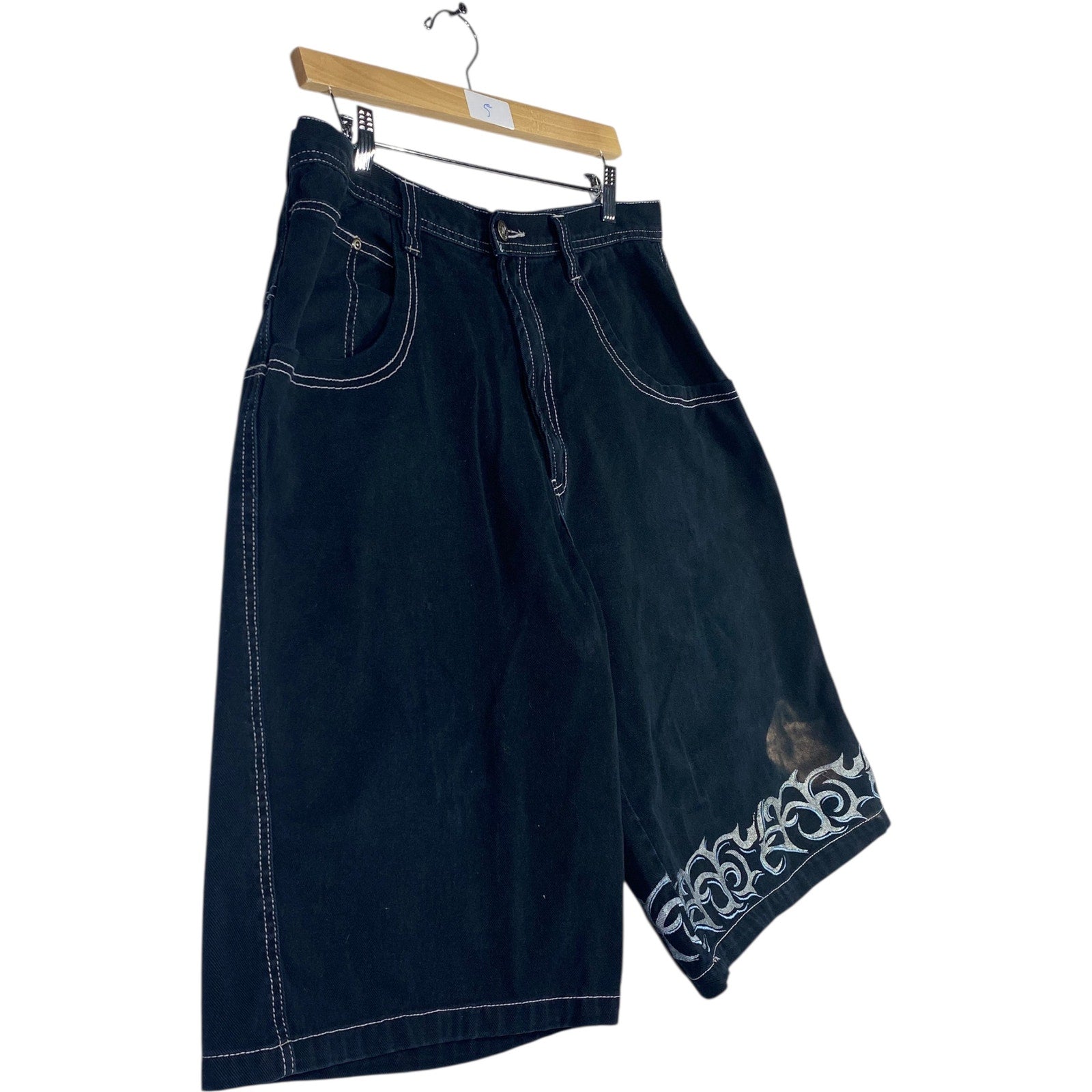 Vintage Ignition Tribal Embroidered Denim Shorts 36