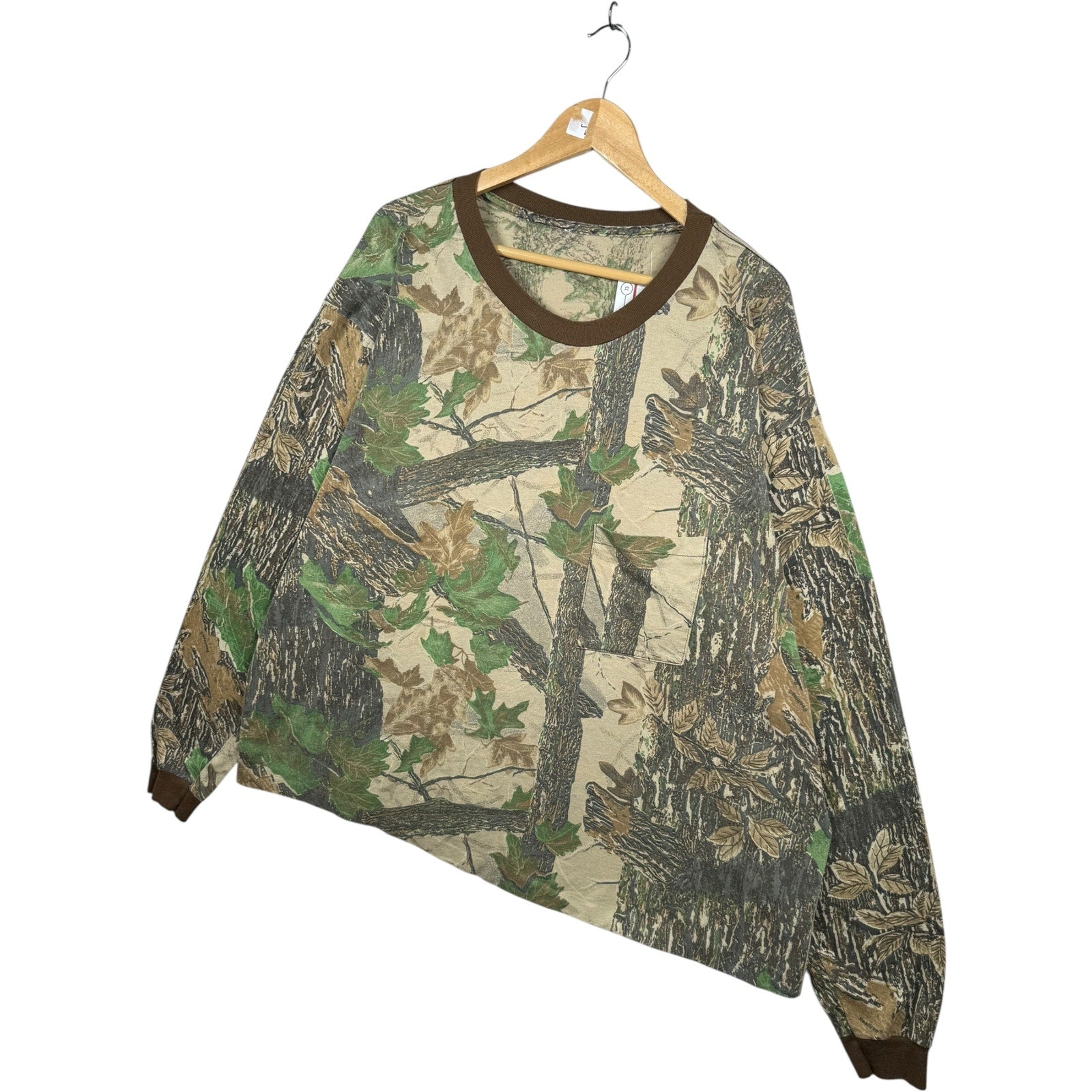 Vintage Camo Leaf Over All Graphic Crewneck