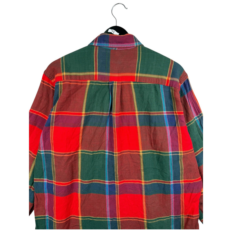 Vintage Abercrombie & Fitch Flannel Plaid Long Sleeve Button Up Shirt