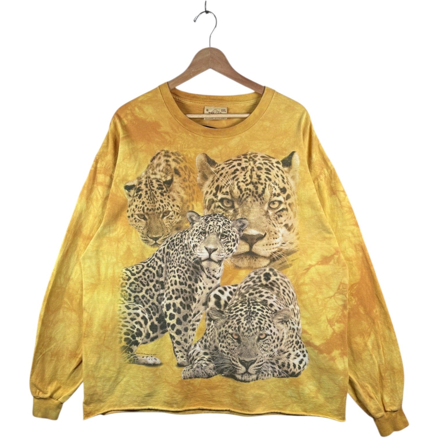 Vintage Tie Dye Leopard Print Long Sleeve