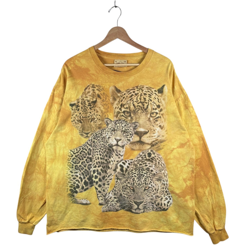 Vintage Tie Dye Leopard Print Long Sleeve