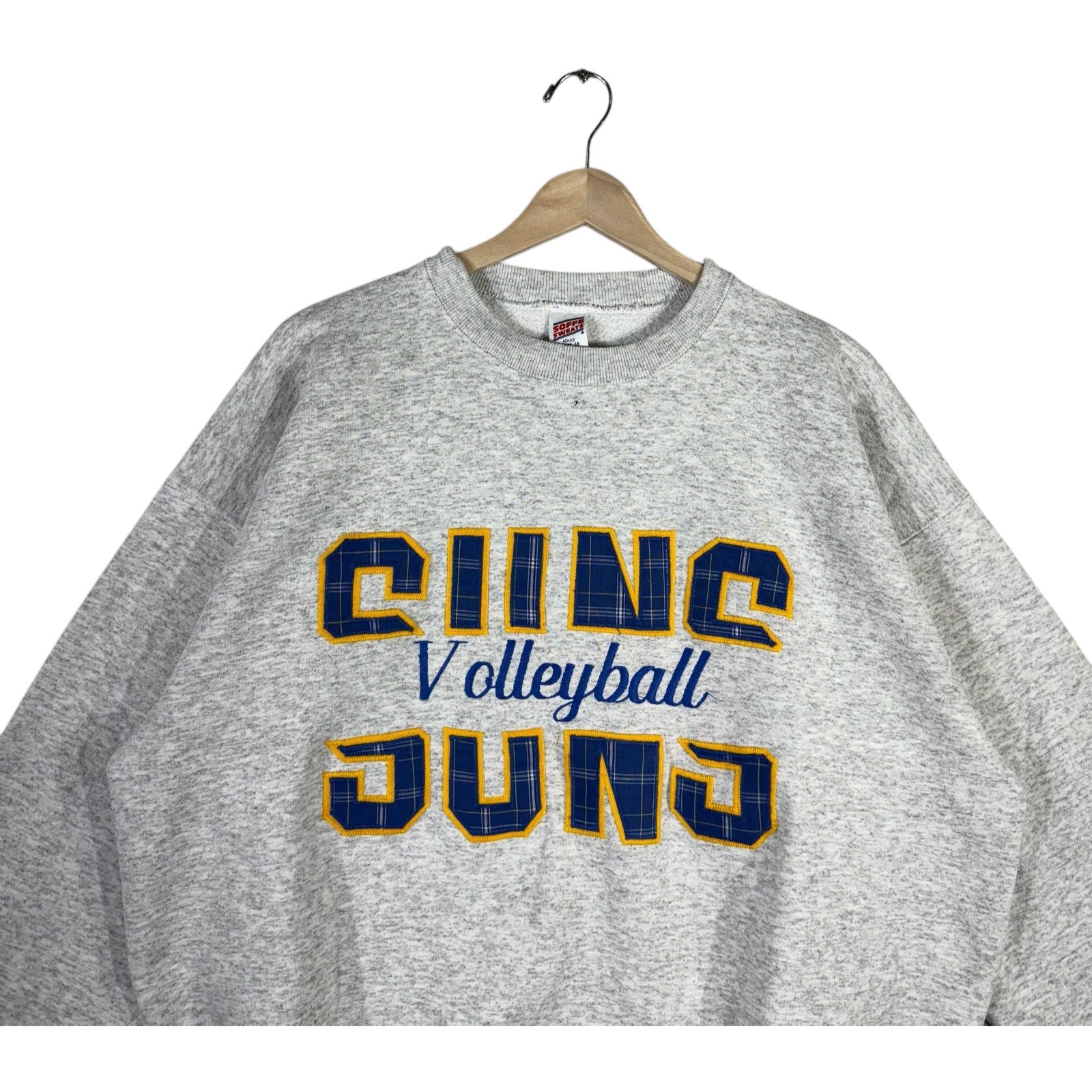 Vintage Suns Volleyball Chest Spellout Embroidered Crewneck