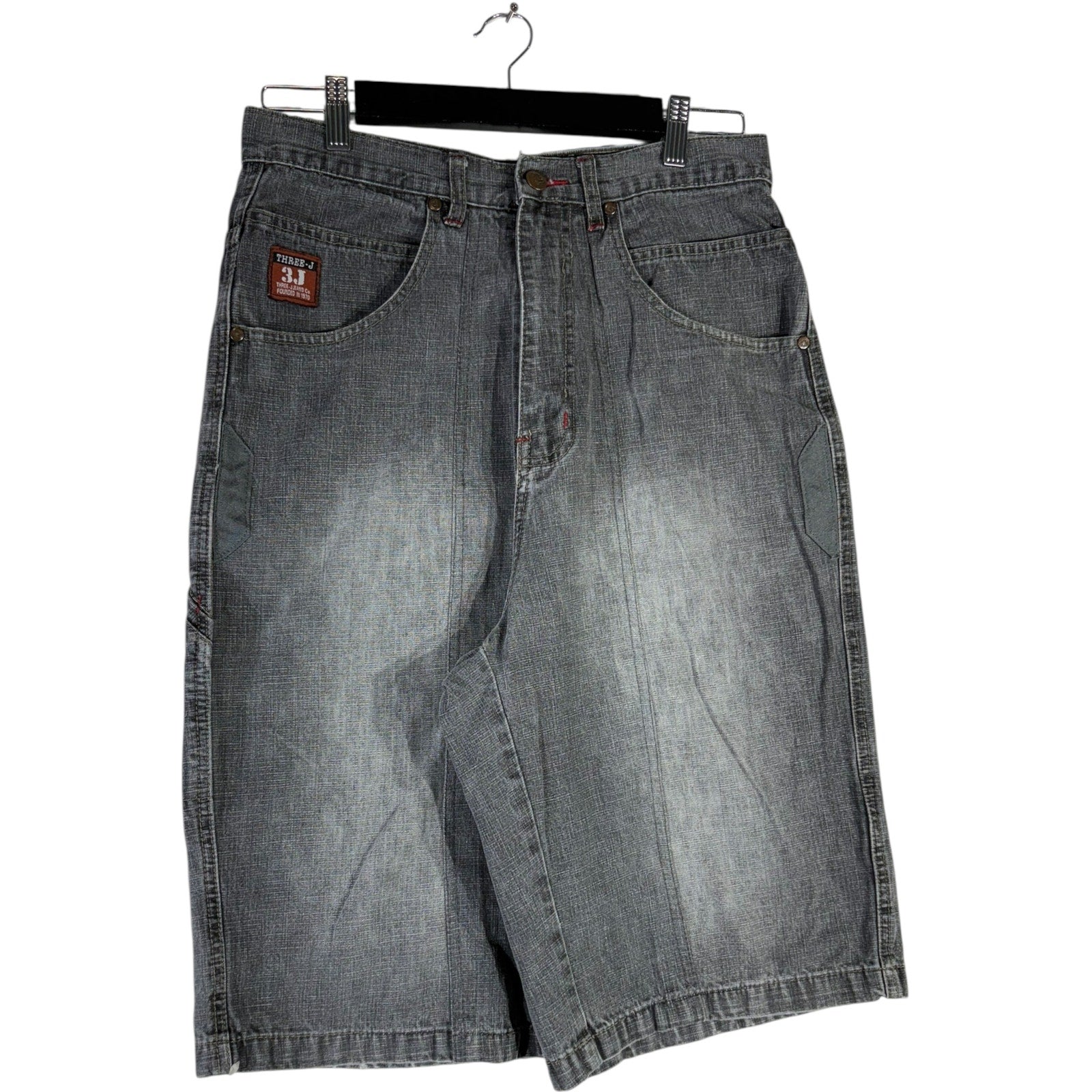 Y2K Three-J Faded Denim Shorts 32x13