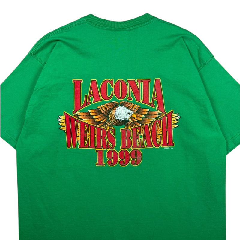 Vintage Laconia Weirs Beach Motorcycle 90s T-Shirt