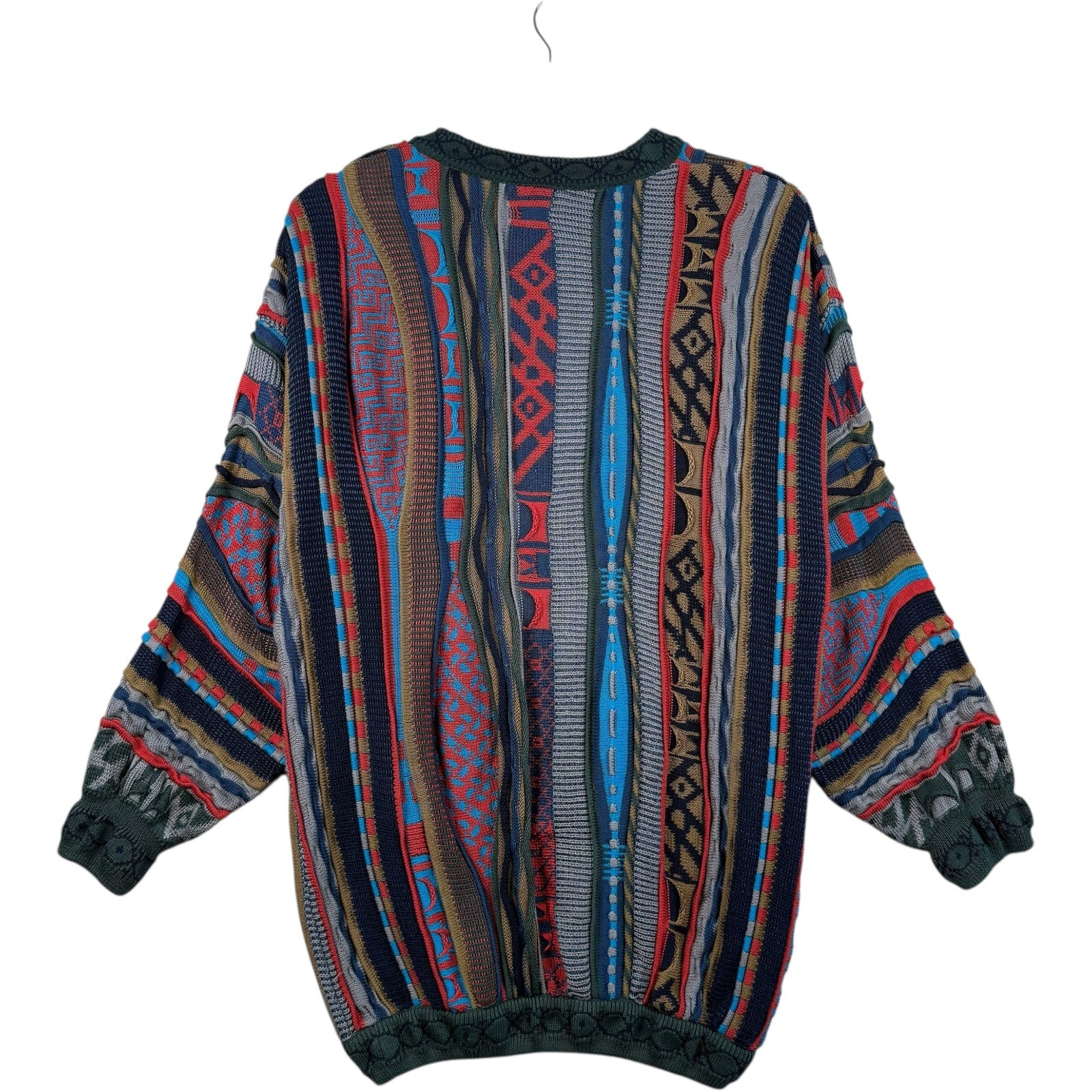Vintage Coogi 3D Knit Striped Textured Sweater