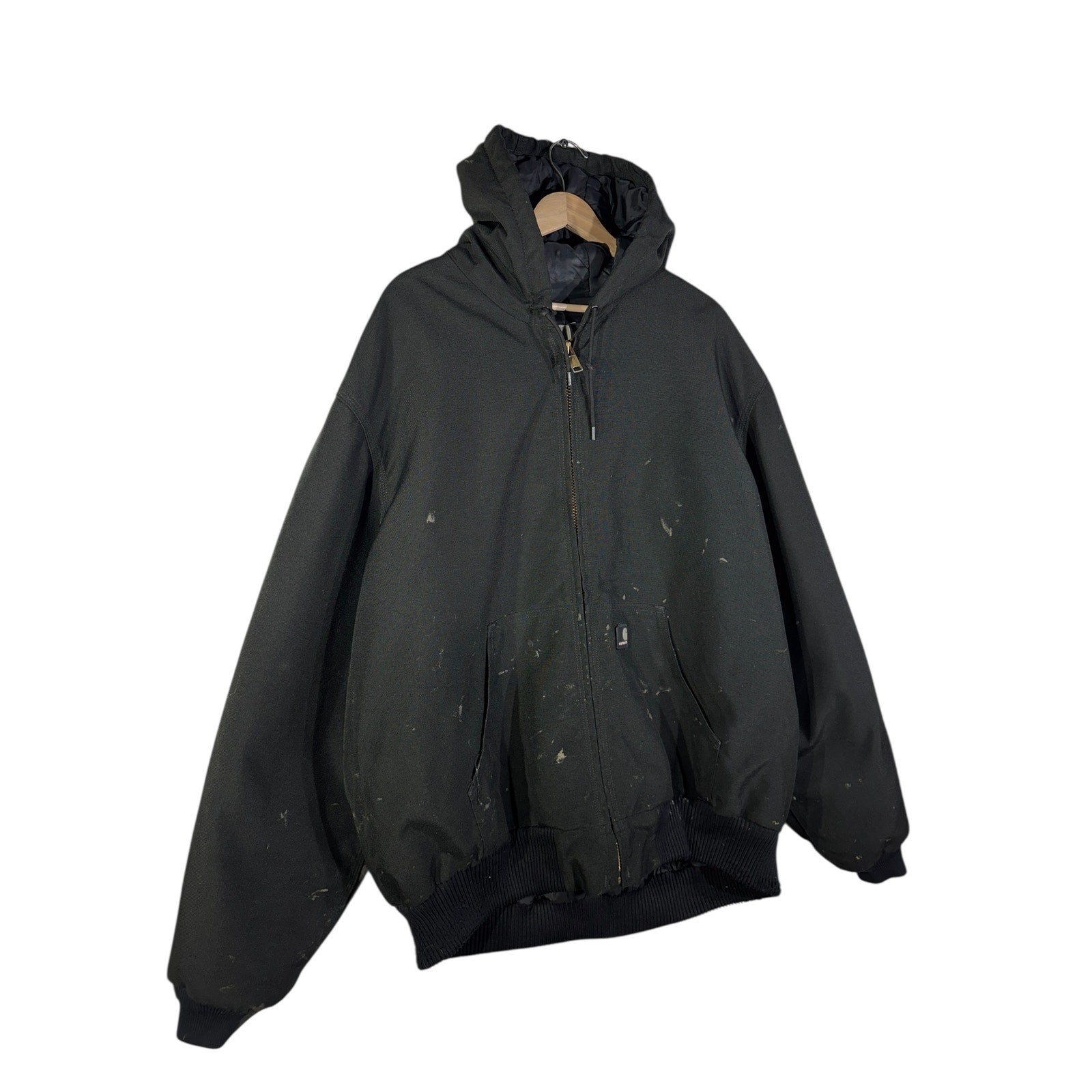 Vintage Carhartt Canvas Hooded Full Zip Workwear Jacket