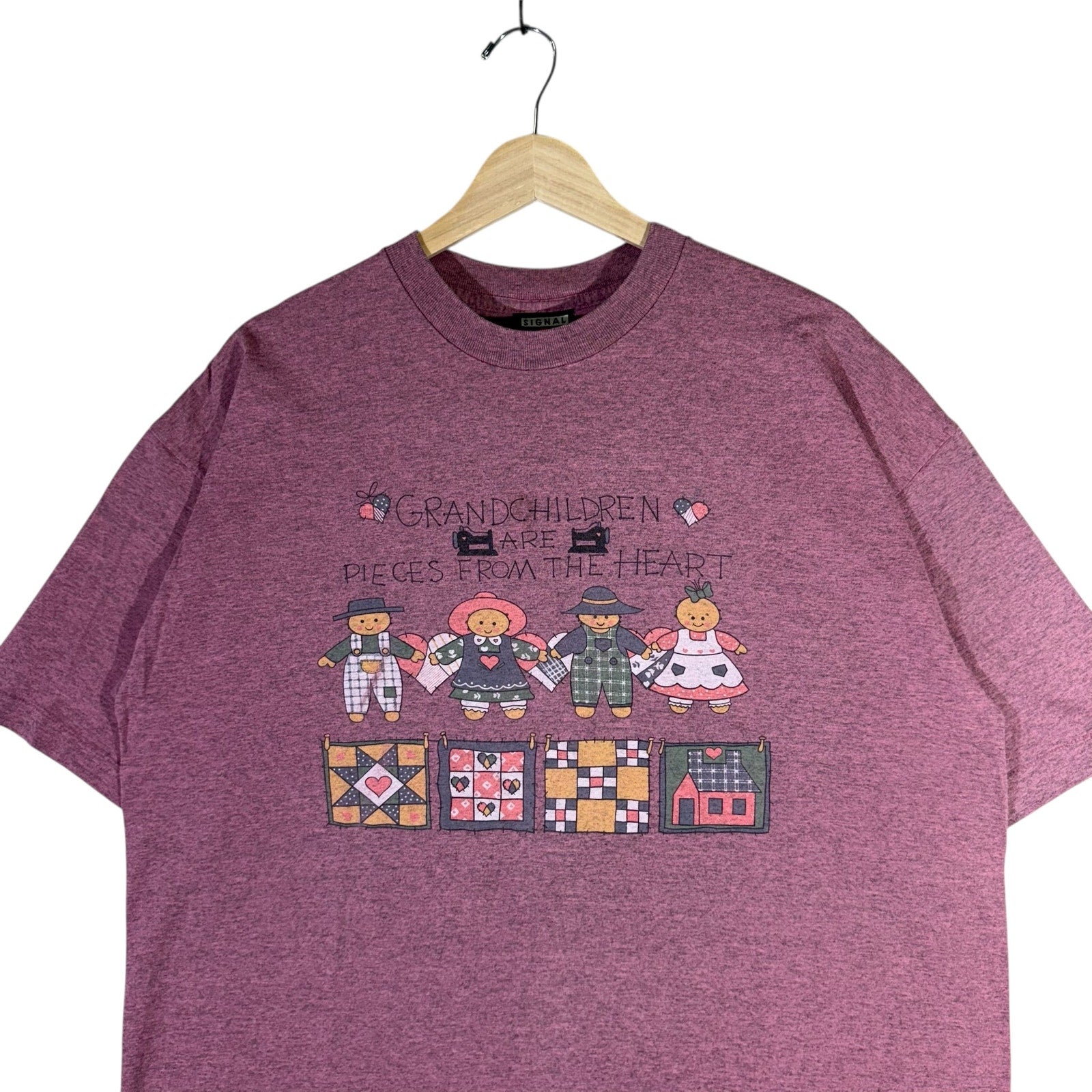 Vintage Grandchildren Are Pieces From The Heart Quote Tee