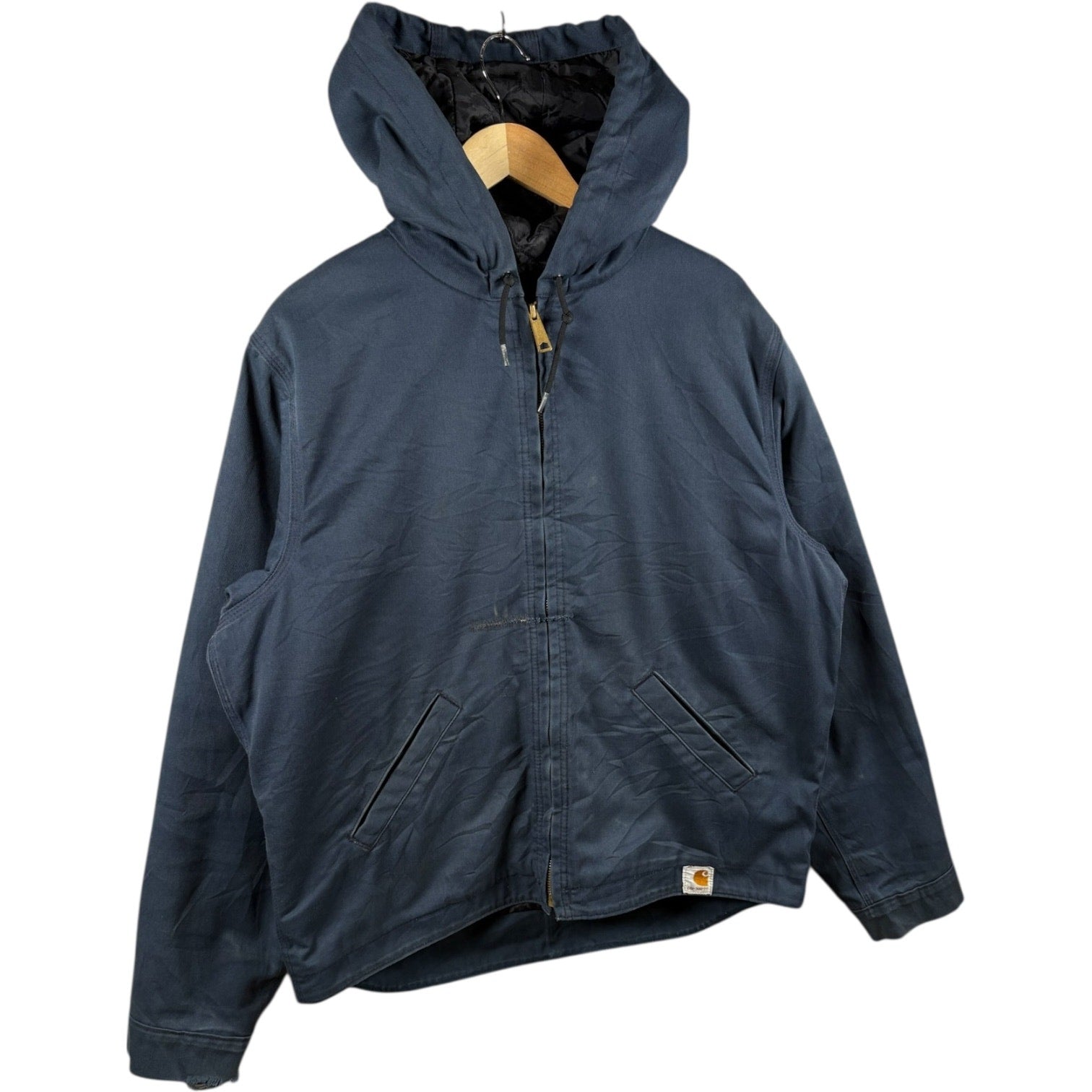 Vintage Carhartt Quilted Full Zip Hooded Workwear Jacket