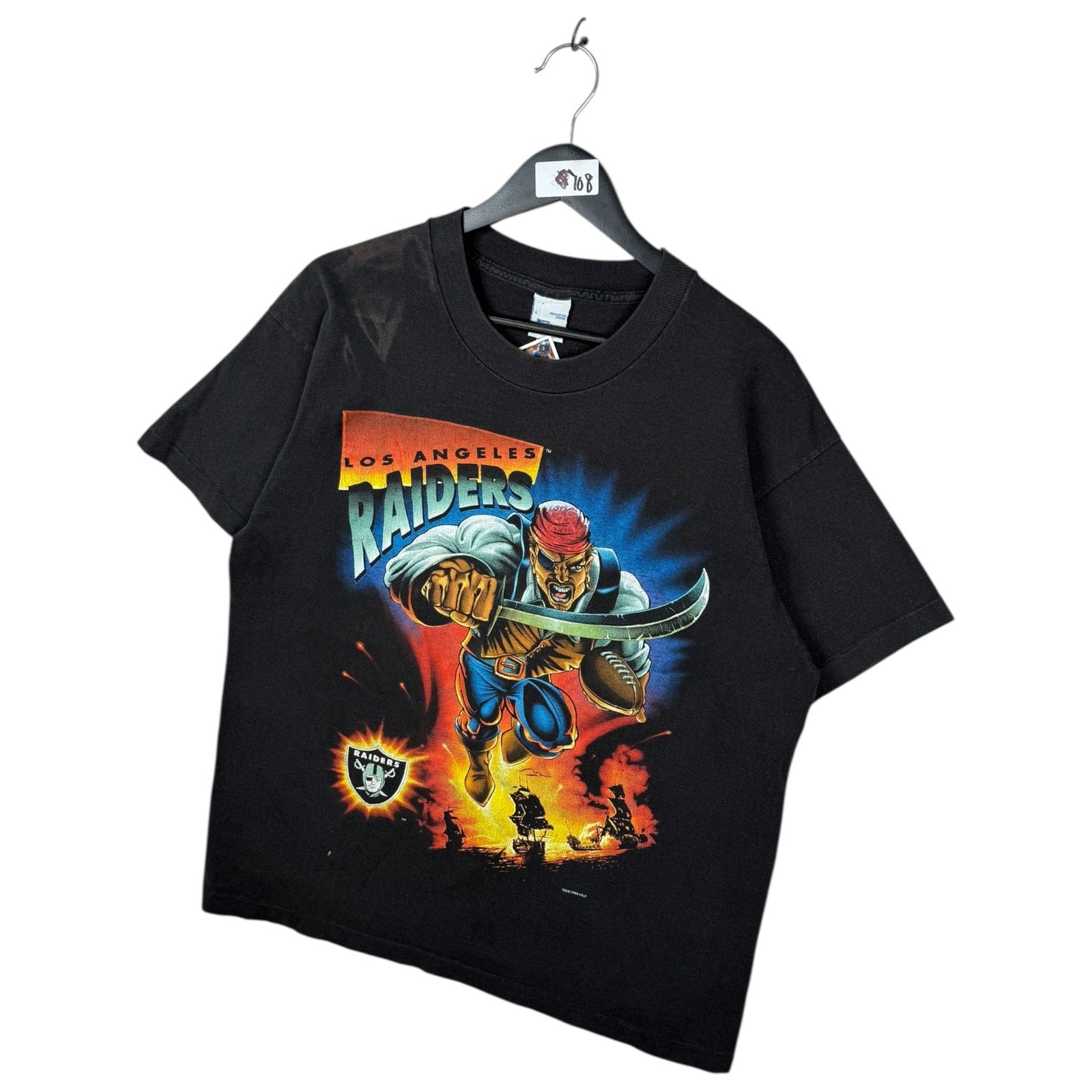 Vintage Los Angeles Raiders Pirate Warrior NFL T-Shirt