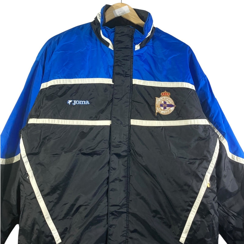 Vintage Deportivo La Coruña Joma Soccer Bench Coat Jacket