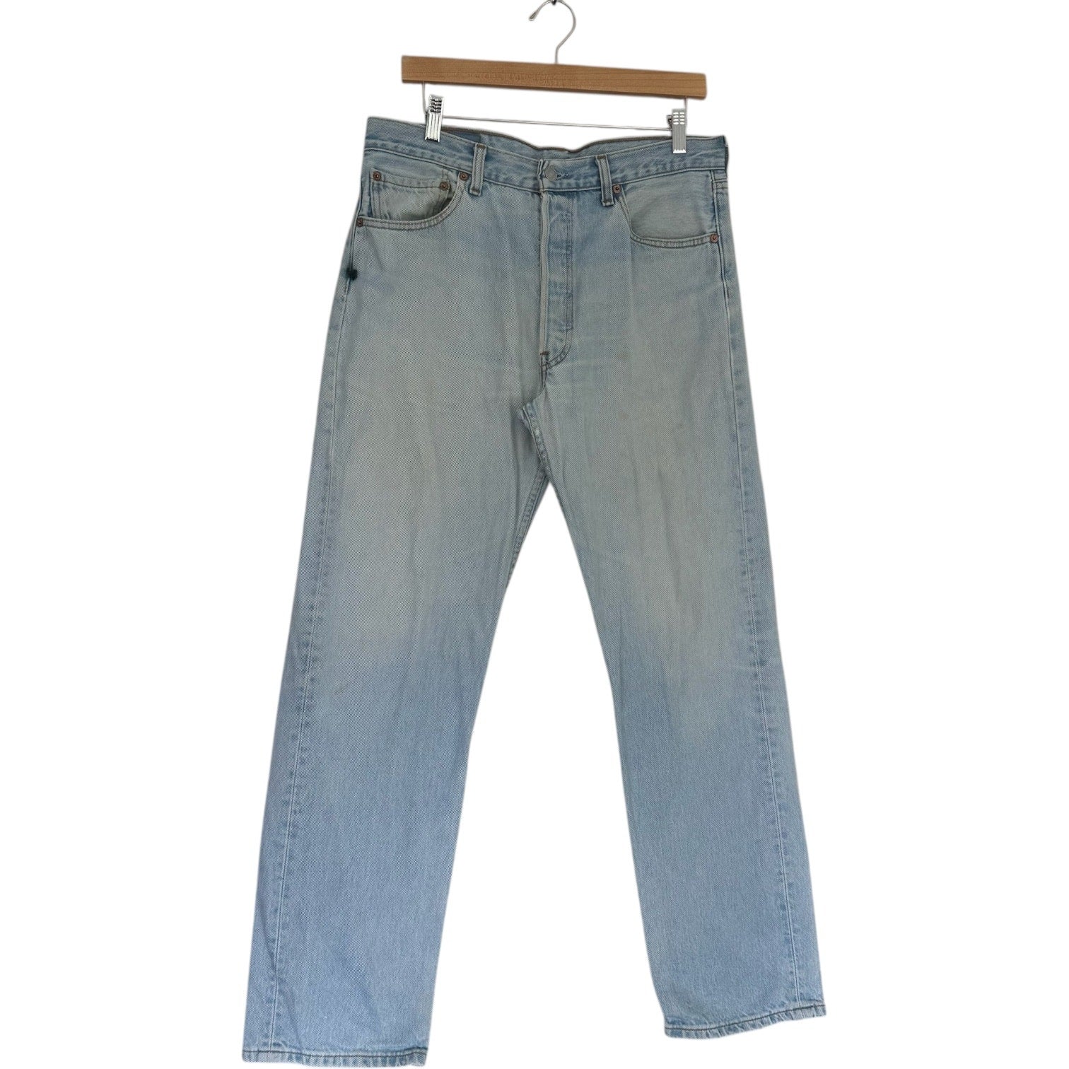 Vintage Levi's 501 Light Wash Straight Leg Jeans 34x30