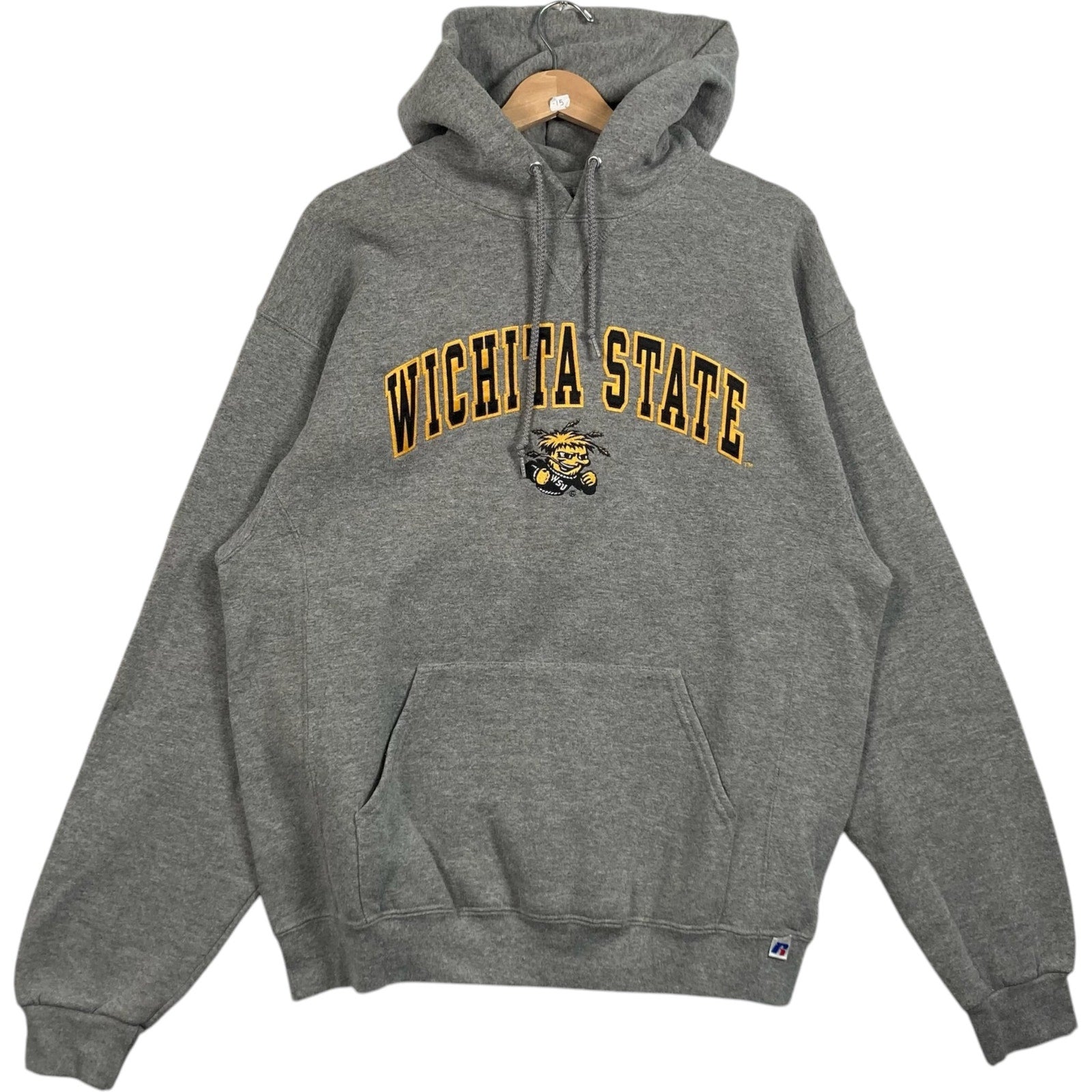 Vintage Russell Wichita State University Arch Spellout Hoodie