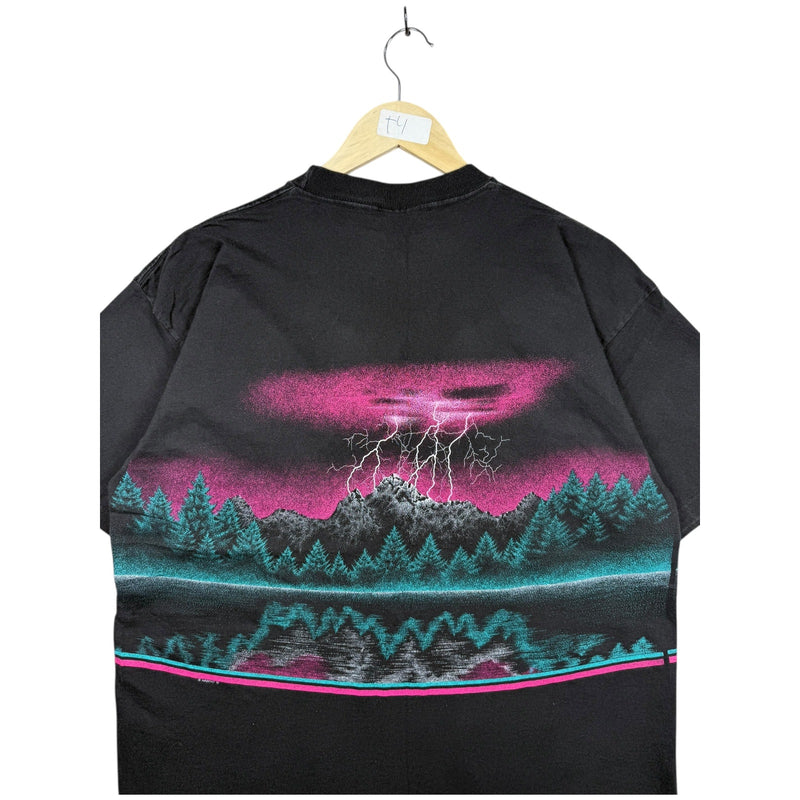 Vintage Lightning Graphic AOP T-Shirt
