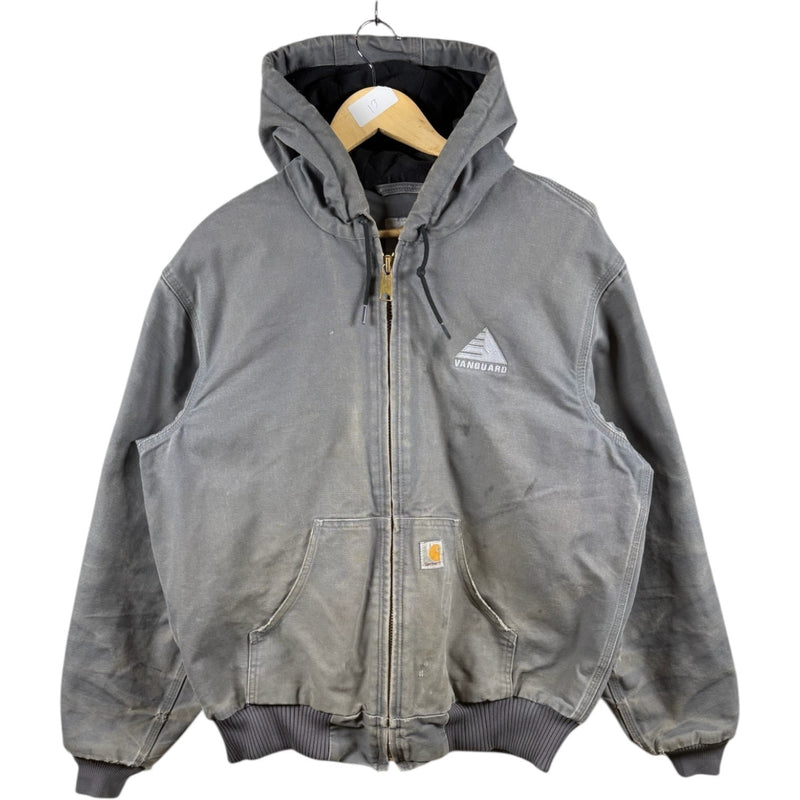 Vintage Carhartt Flannel Lined Hooded Full Zip Workwear Jacket