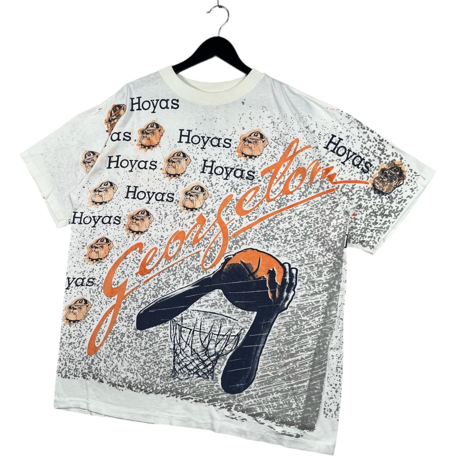 Vintage Georgetown University Hoyas Basketball AOP Tee