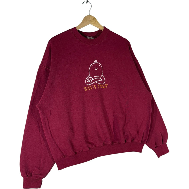 Vintage "Don't Know Don't Care" Humor Crewneck