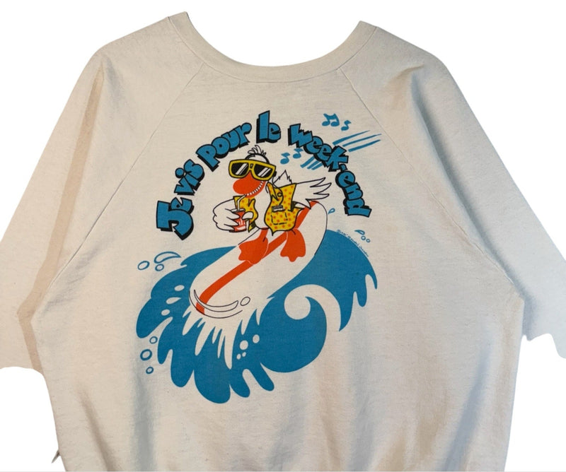 Vintage "Live for the Weekend" Surf Crewneck