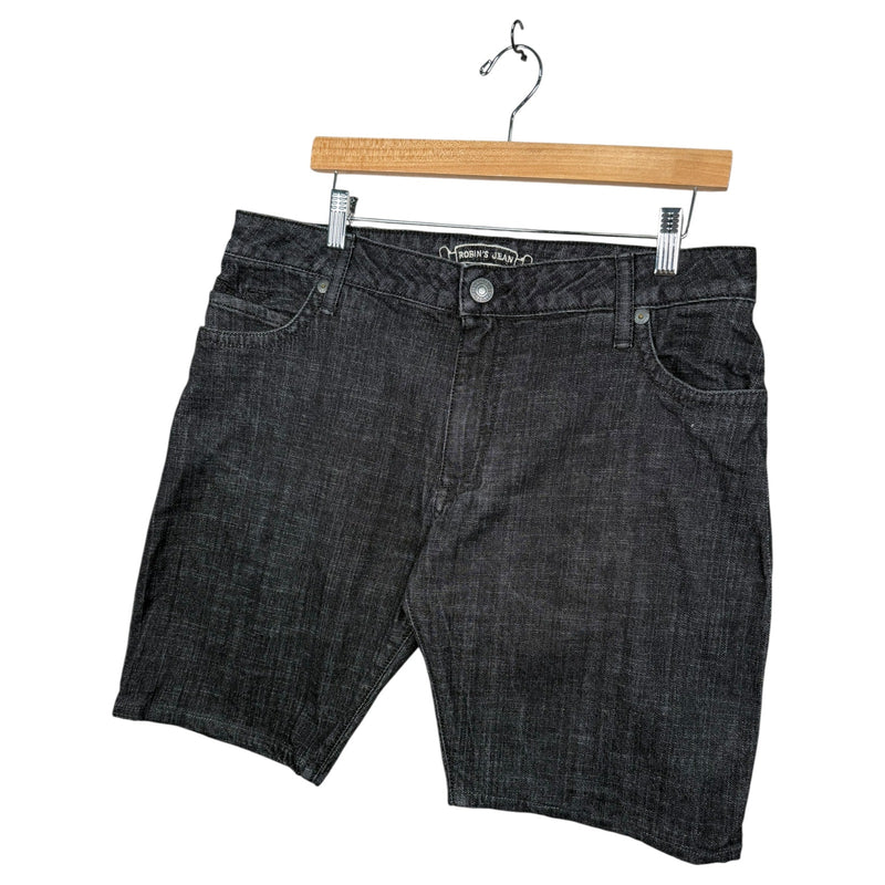 Vintage Studded Straight Leg Denim Jean Shorts 36