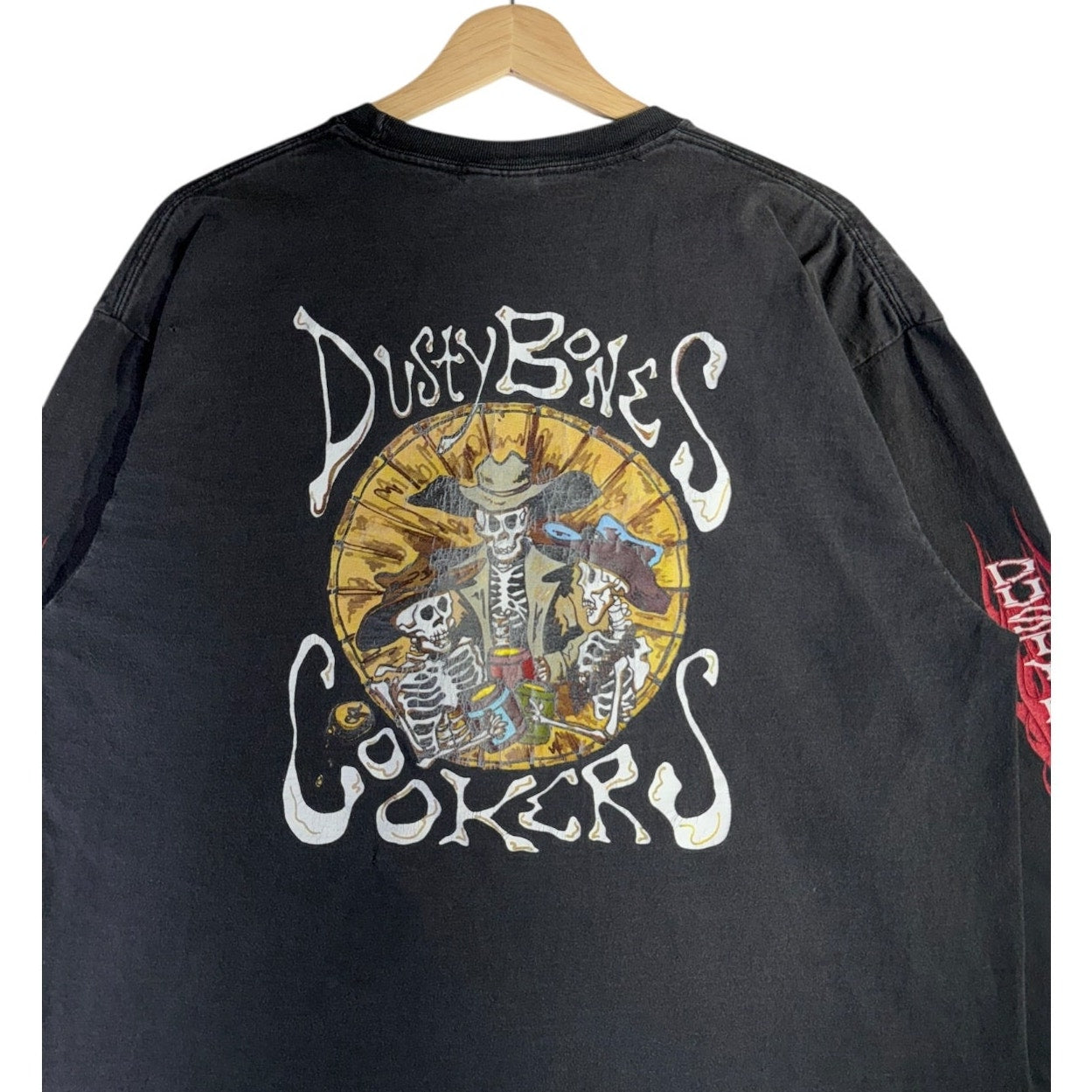 Vintage Dusty Bones Cookers Skeleton Long Sleeve