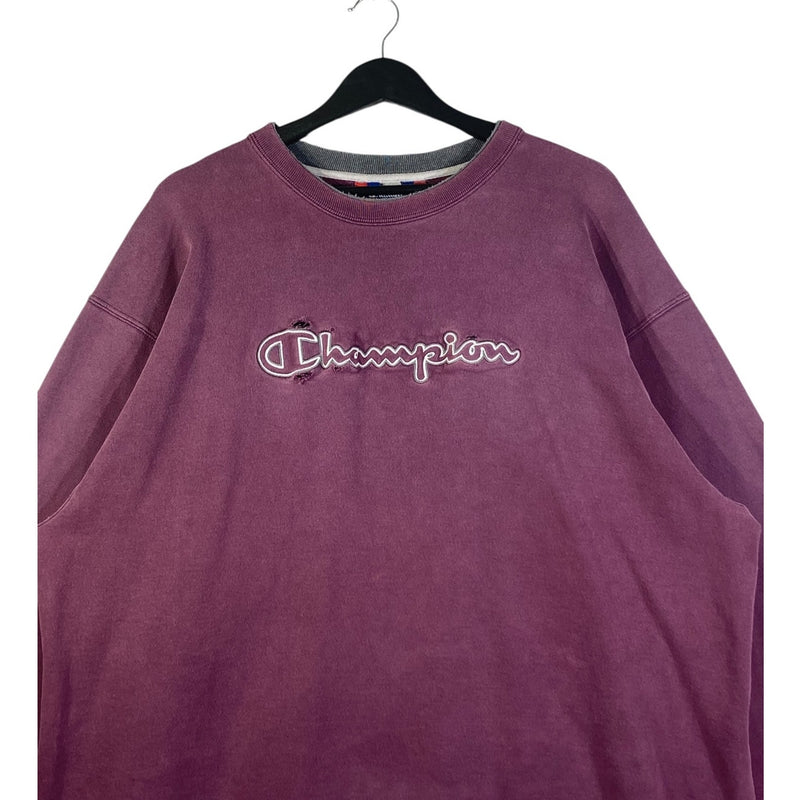 Vintage Champion Embroidered Distressed Crewneck