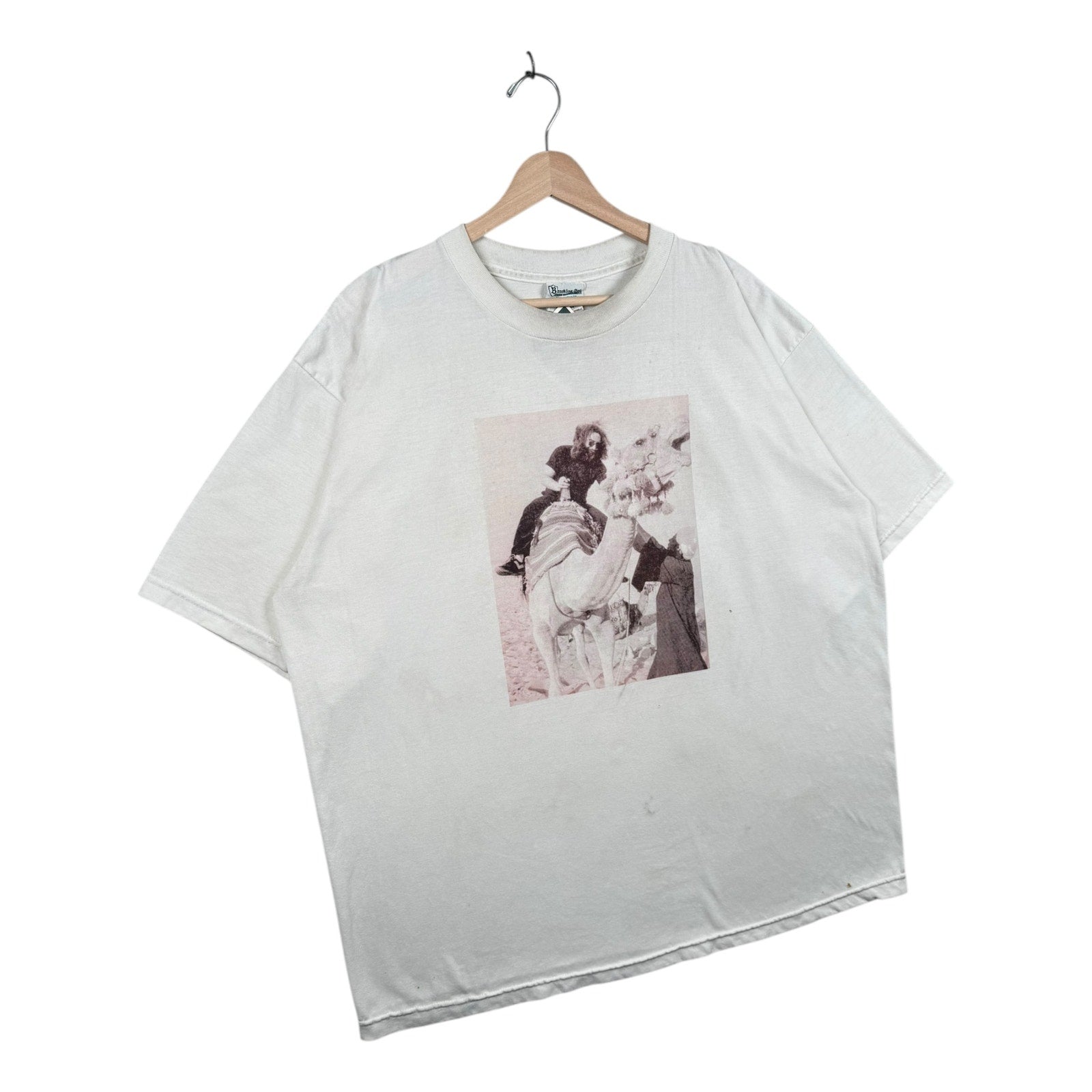 Vintage Camel Rider Desert Photo Graphic T-Shirt