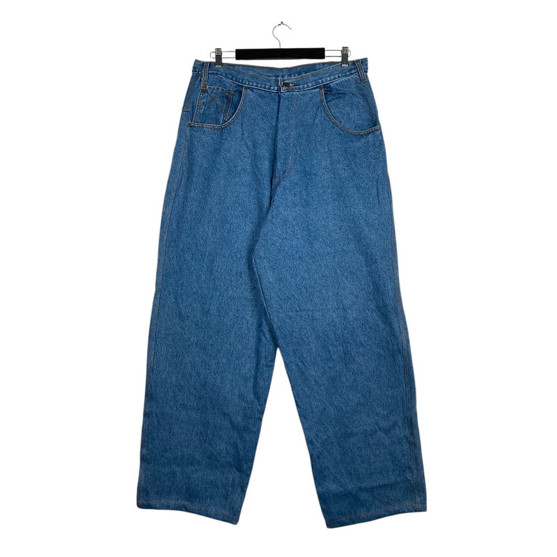 Vintage Pure Gear Embroidered Wide Leg Denim Jeans 34x28