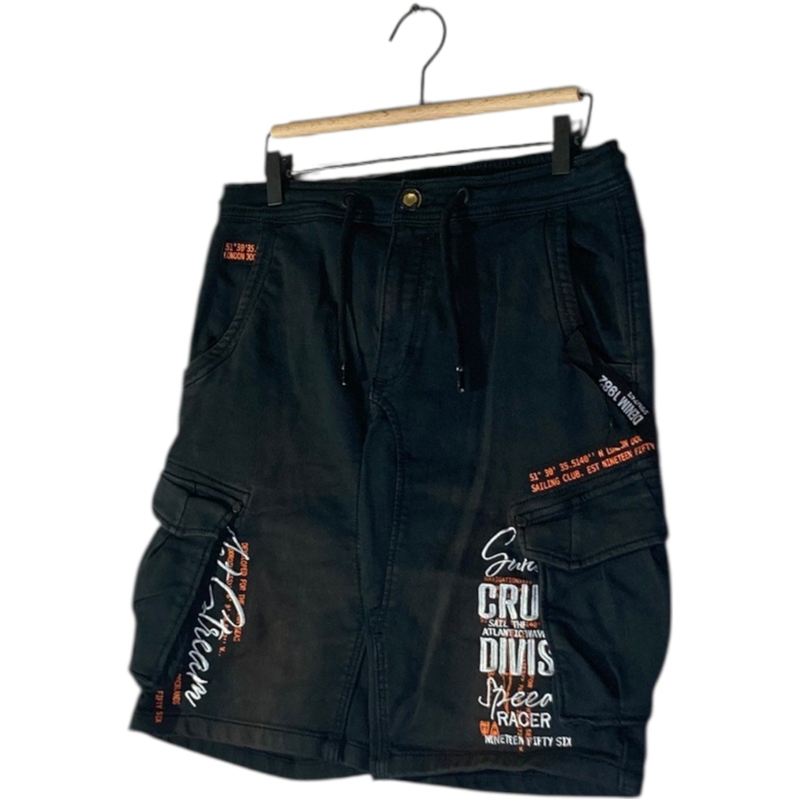 Vintage Denim 1982 Graphic Utility Cargo Shorts 32x11