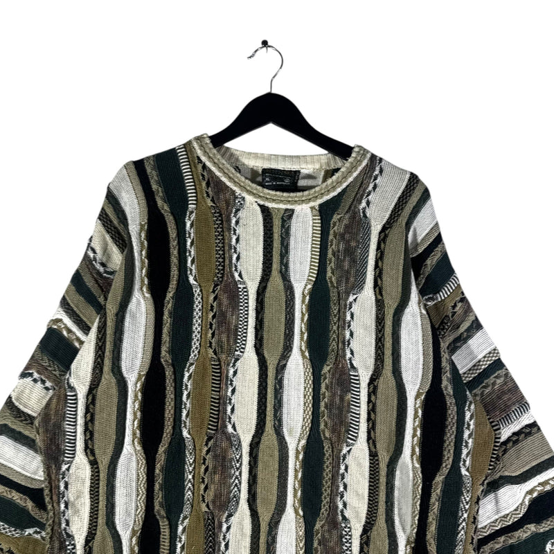 Vintage Coogi 3D Patterned Wool Sweater