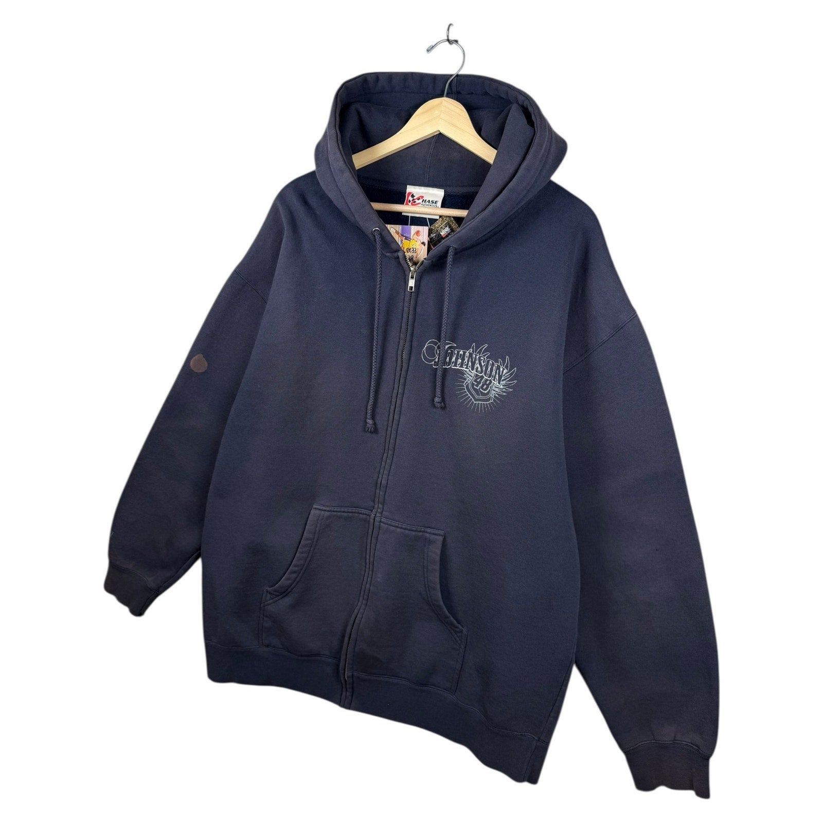 Vintage Johnson #48 NASCAR Graphic Full Zip Hoodie