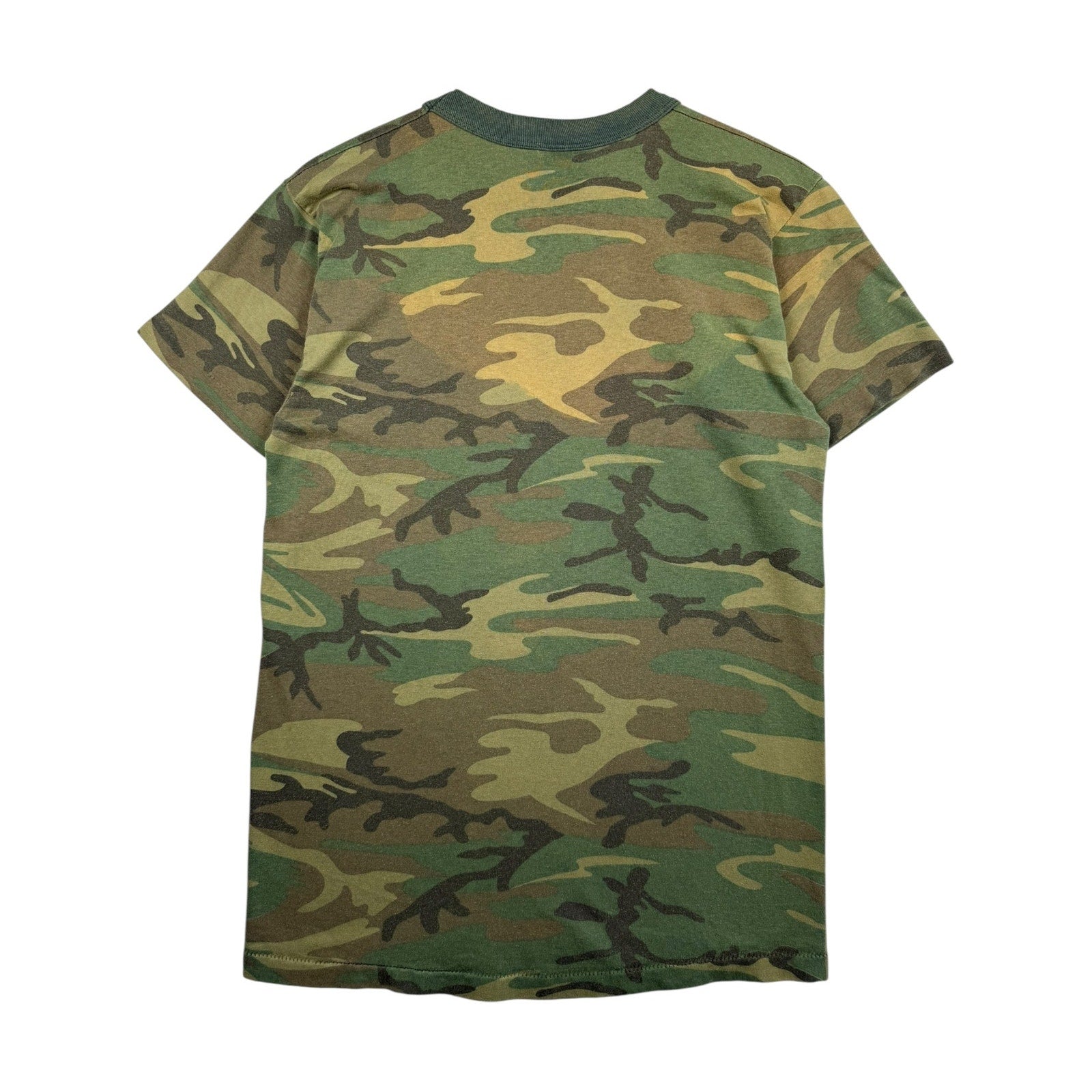Vintage Rothco Woodland Camo Military T-Shirt