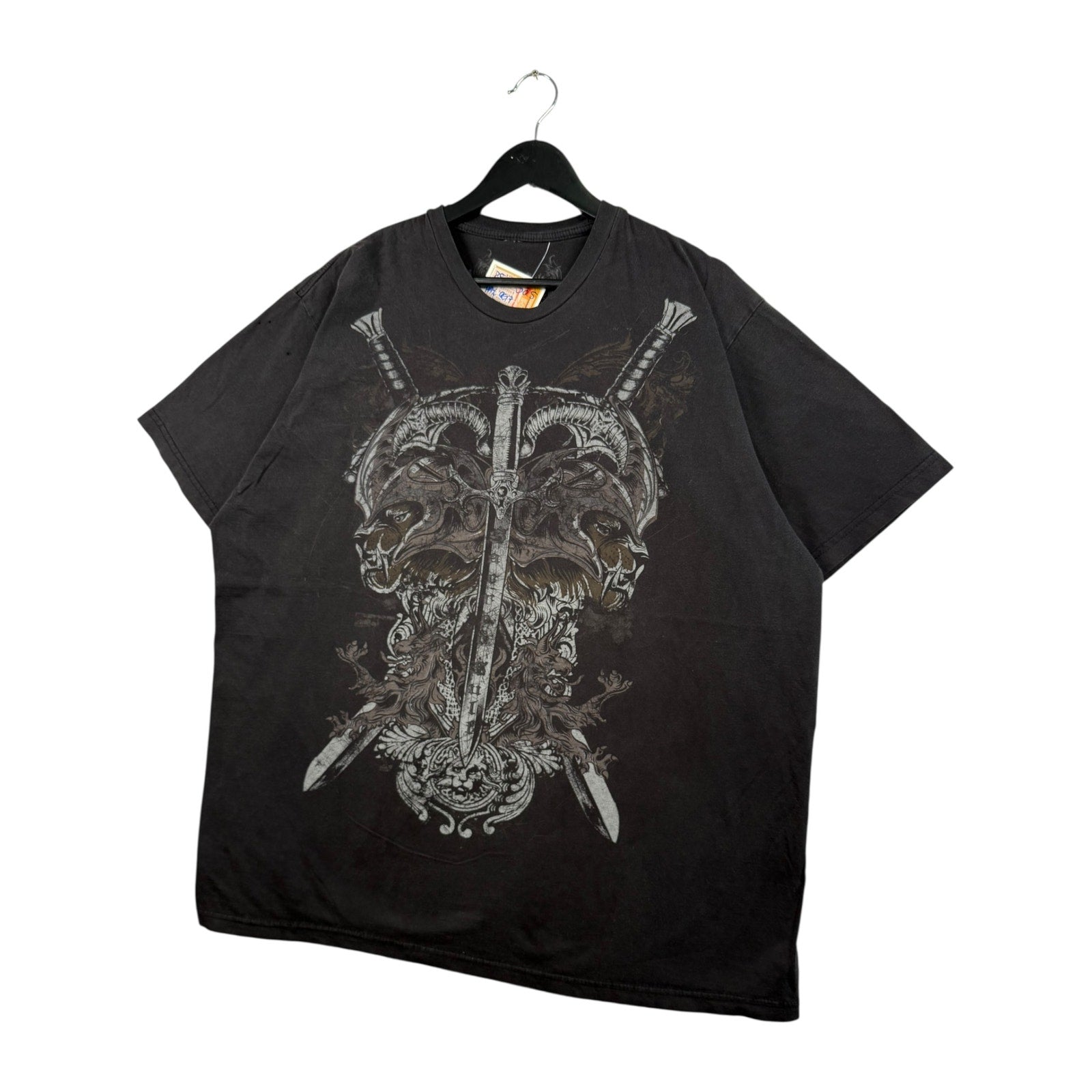 Y2K Sacred Cult Lions & Swords T-Shirt