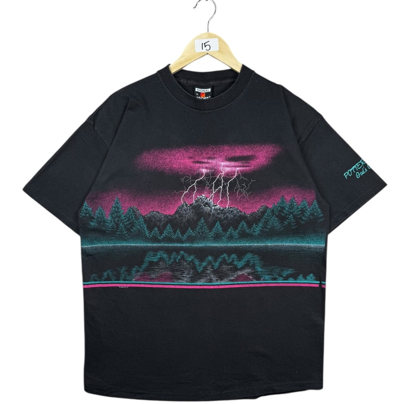 Vintage Lightning Graphic AOP T-Shirt