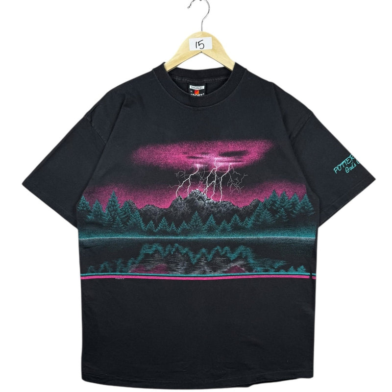 Vintage Lightning Graphic AOP T-Shirt