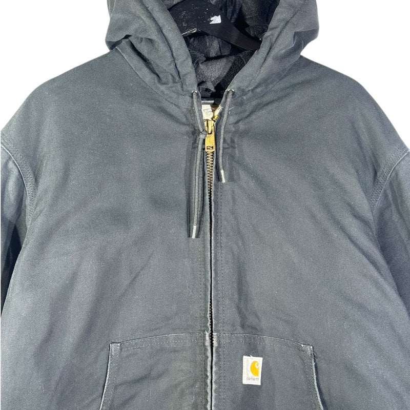 Vintage Carhartt Canvas Hooded Full Zip Workwear Jacket