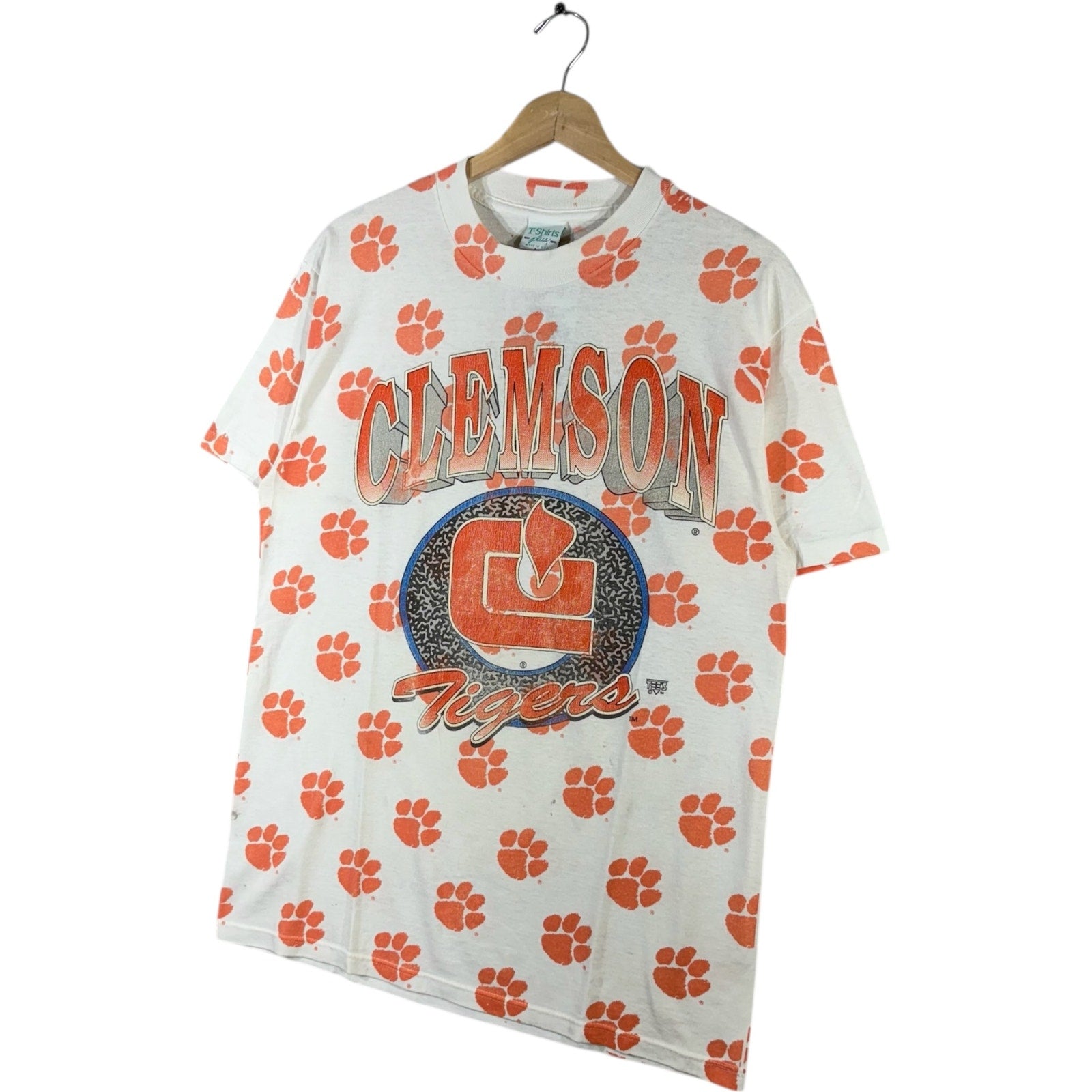 Vintage Clemson Tigers University AOP Tee