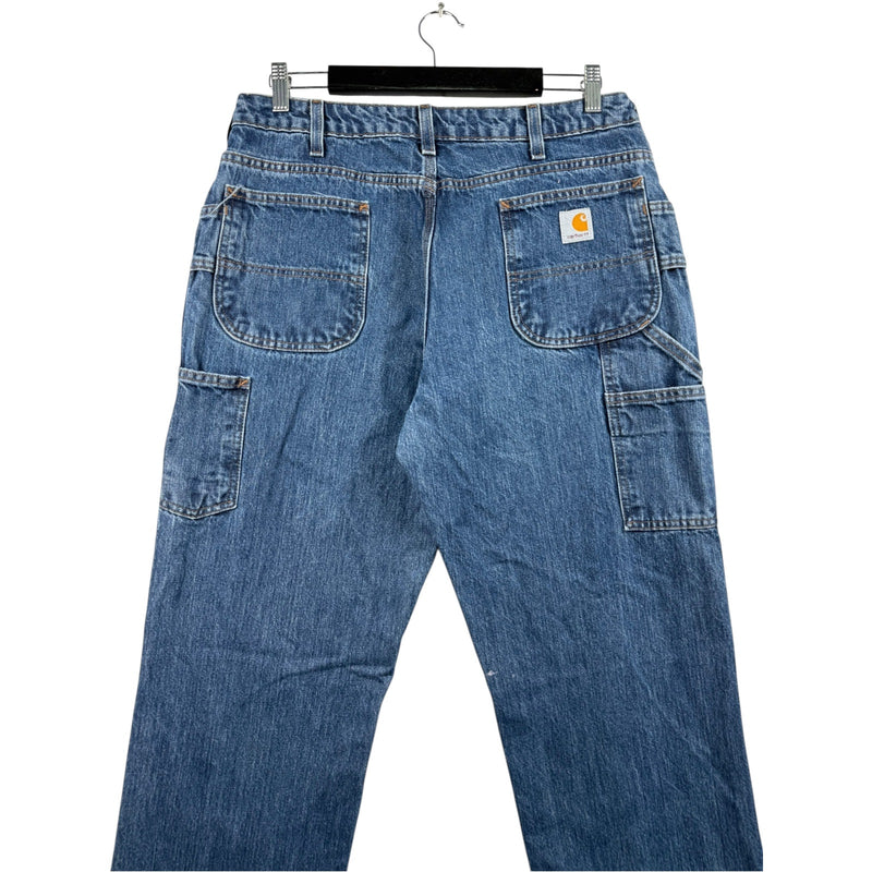 Vintage Carhartt Carpenter Straight Leg Denim Jeans 14x34