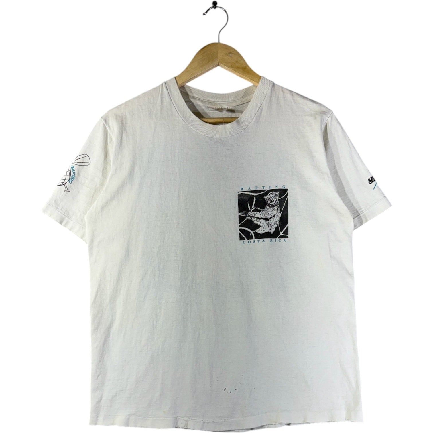 Vintage Rafting Costa Rica Sloth Graphic T-Shirt